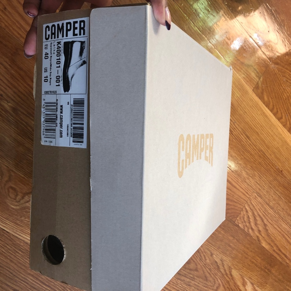 Camper "Laika" Supersoft Black Leather Ankle Boots - Picture 7 of 8